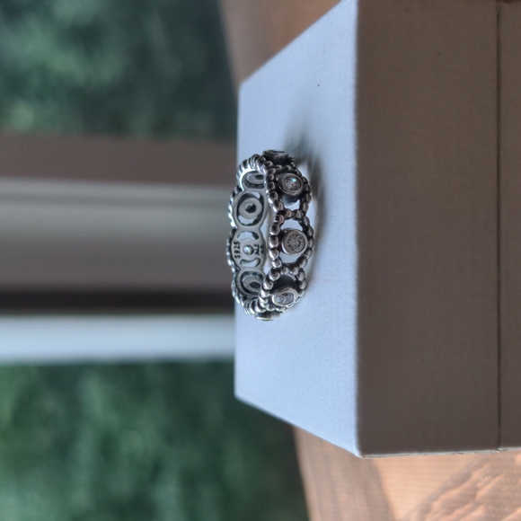 Pandora Her Majesty Ring and Pandora Kerry's Small Diamond Ring - Size 5.5 - Picture 10 of 11
